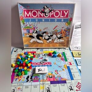 1990 Monopoly Junior Board Game Complete Parker Brothers